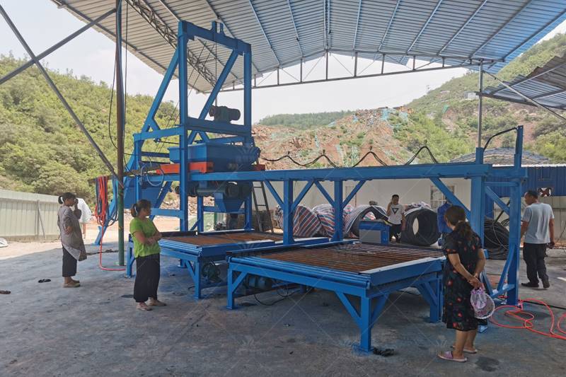 河南南陽預制塊自動化生產線（雙振臺展示）